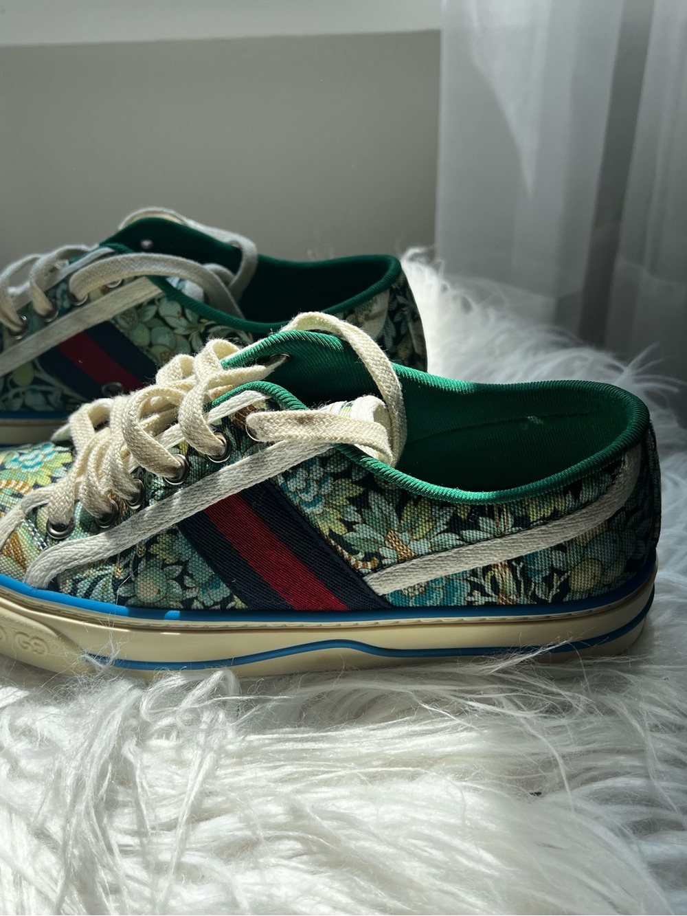 Gucci Floral 1977 Tennis Low Top Sneakers